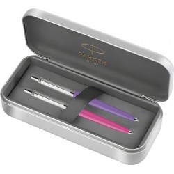 Σετ Δώρου Θήκη & 2 Στυλό Parker Jotter Original Ballpoint Γραφής Μπλέ Ροζ & Μωβ 1171.6725.04
